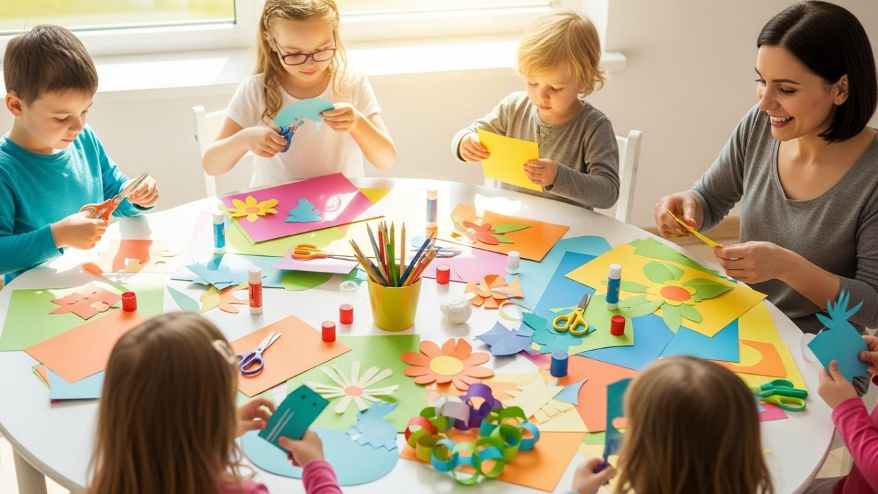 Easy Craft Ideas for Kids Using Paper and Glue