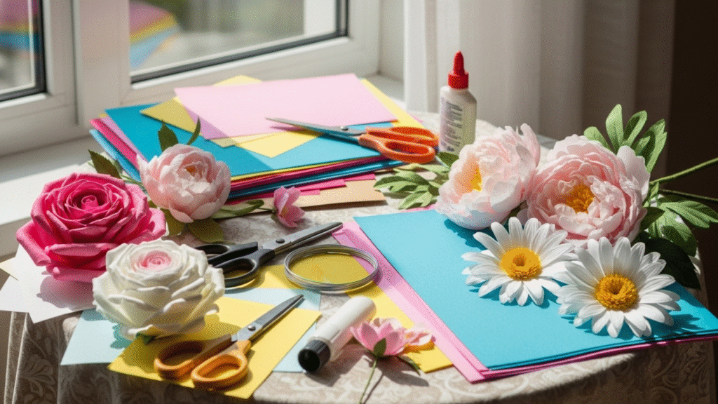 How to Make Paper Flowers for Home Decoration Step by Step